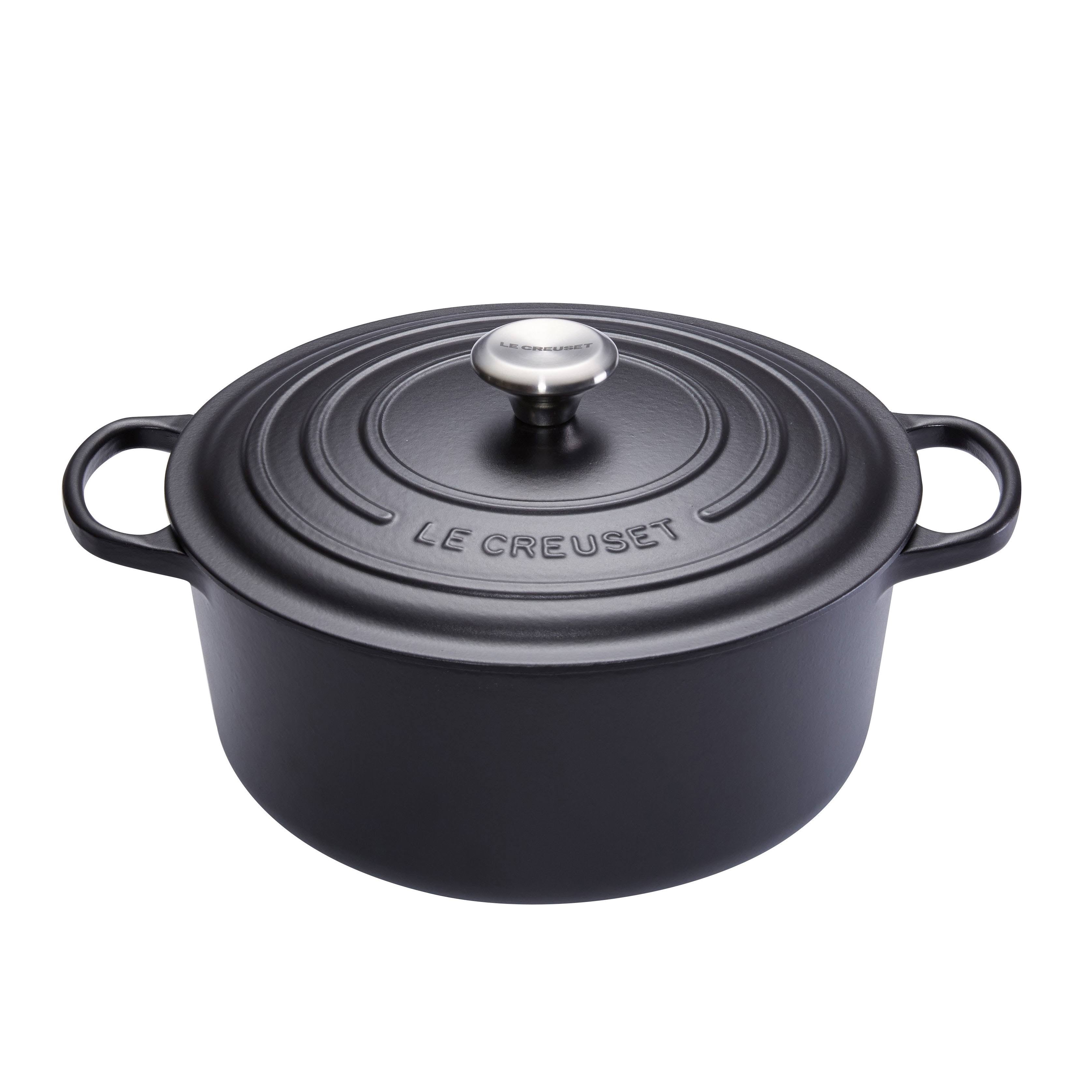 Round Casserole Cast Iron 22 cm Satin Black W45870