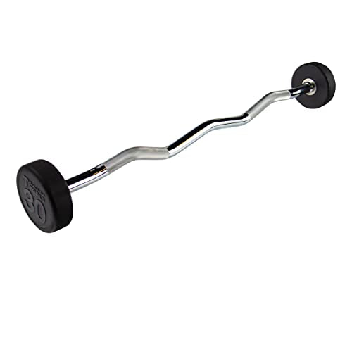 Rubber Coated Fixed Weight Straight Barbell P4344