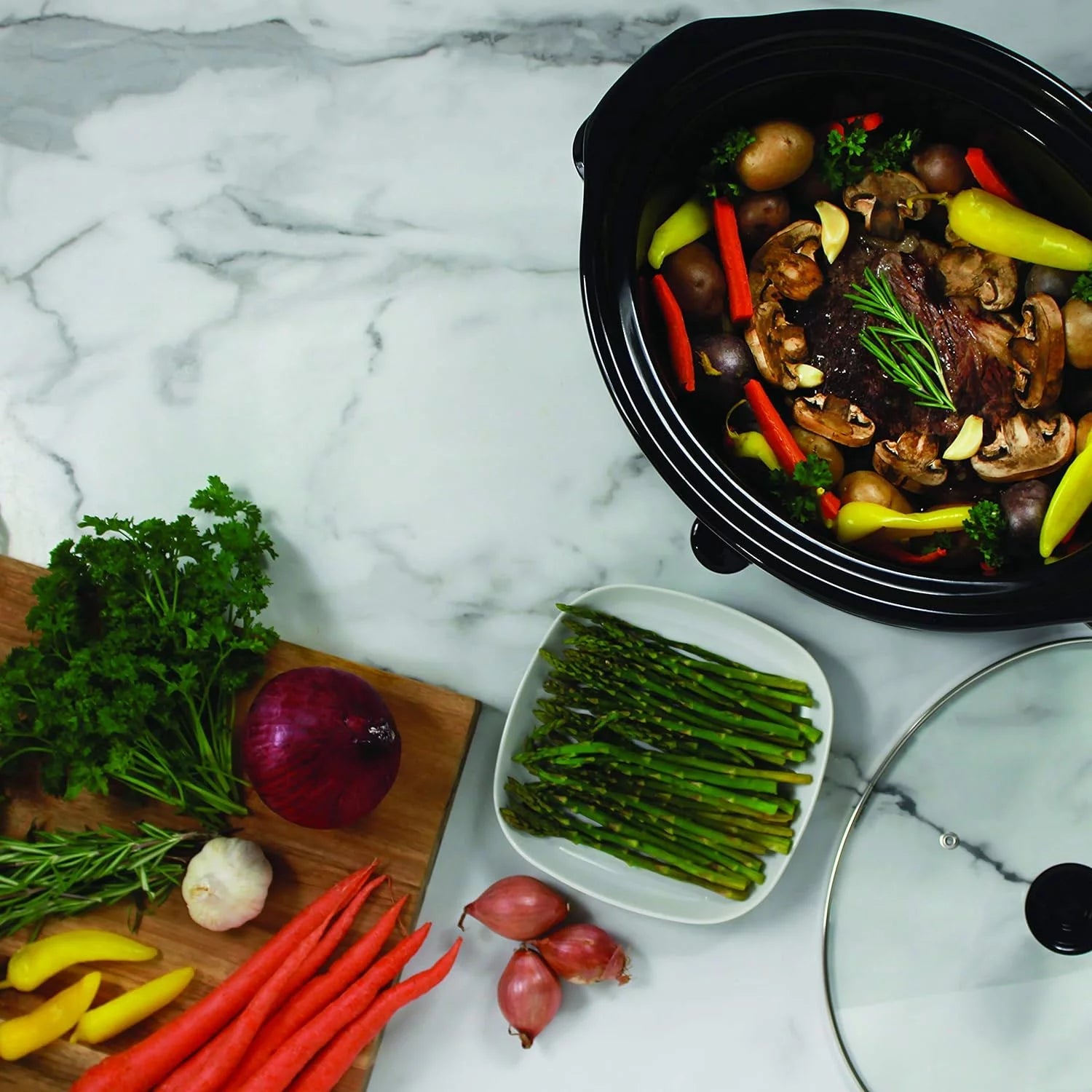6 Quart Silver Slow Cooker Z34021