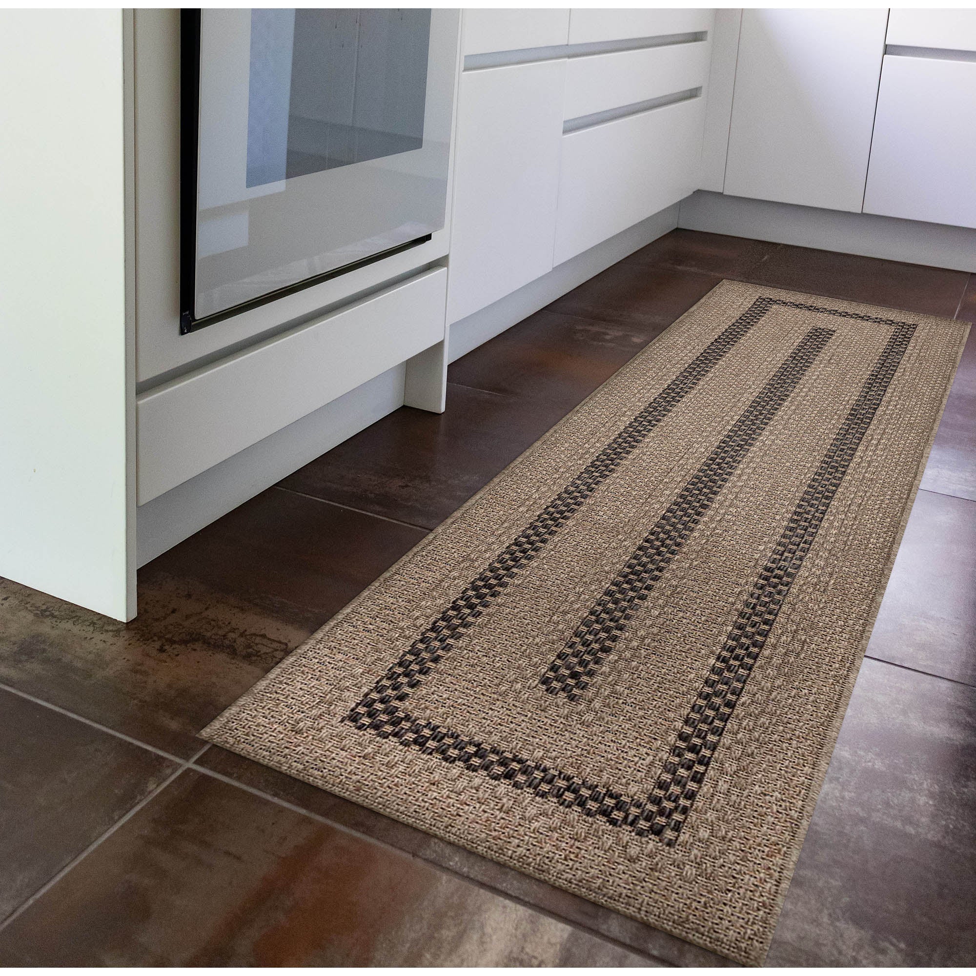 Monaco Multi Border Indoor Outdoor Area Rug