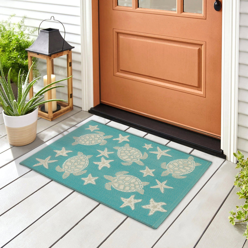 Esencia Turtle And Stars Indoor Outdoor Mat