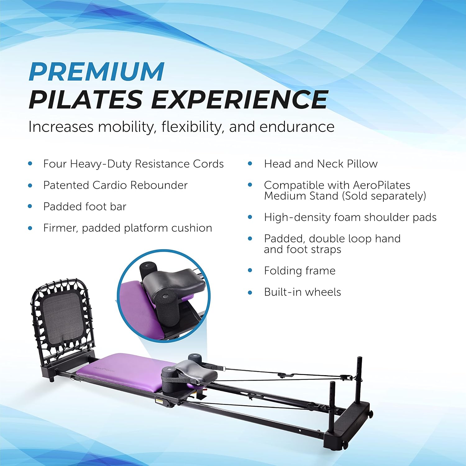 Pilates Reformer Workout Machine with Rebounder Y8924