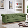 Green Velvet 3 Seater Chesterfield Sofa Z3756