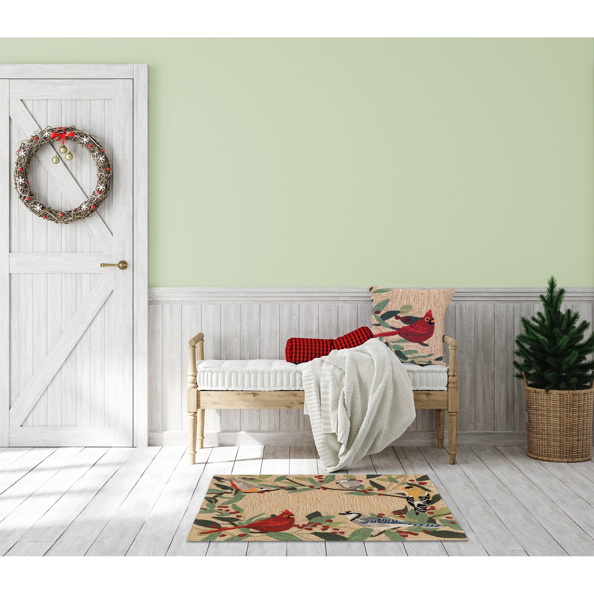Frontporch Bird Border Indoor Outdoor Mat