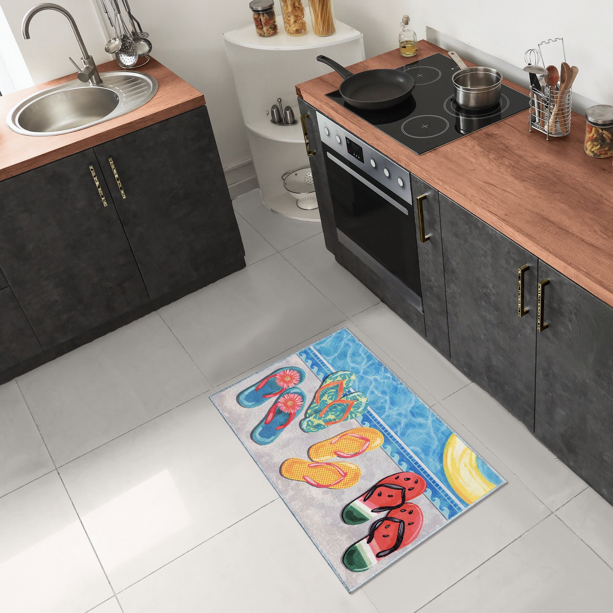 Impressions Poolside Flip Flops Indoor Mat