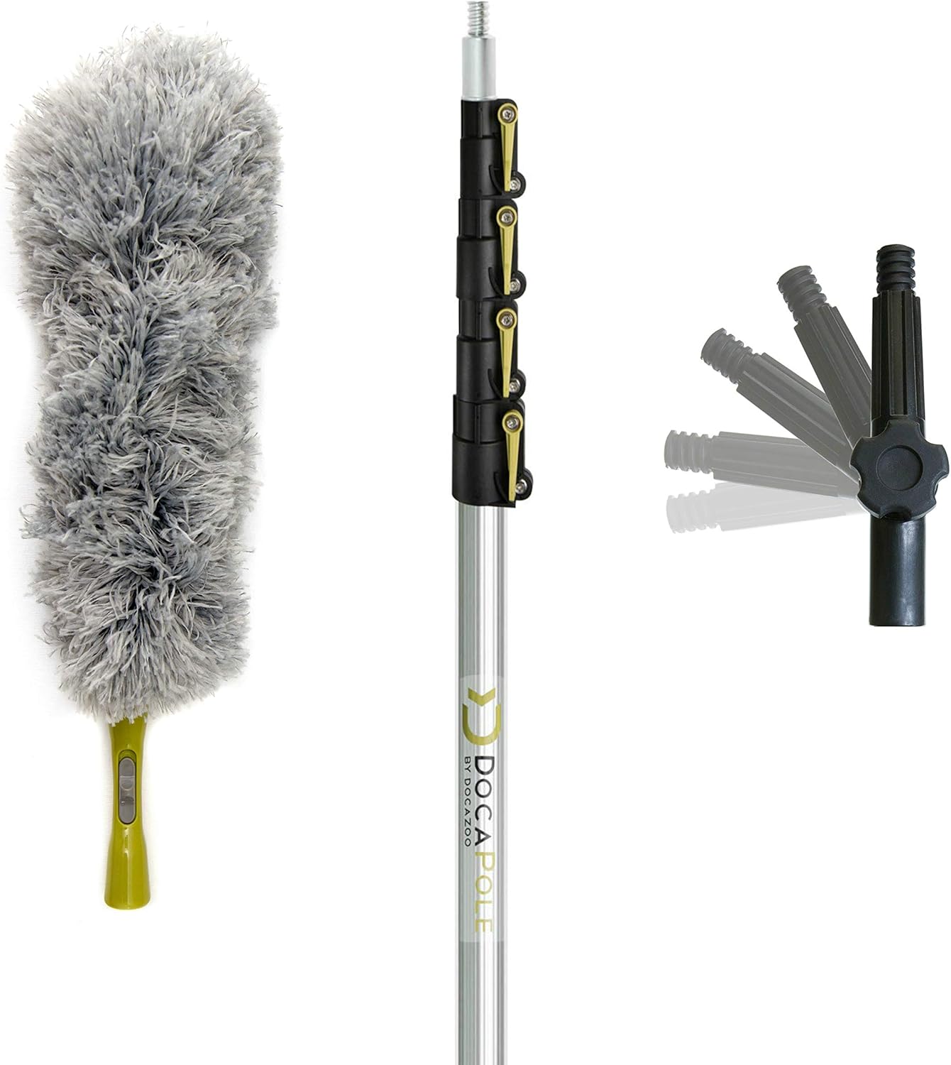Dusting Kit with Telescopic Pole and Microfiber Feather Duster T63619