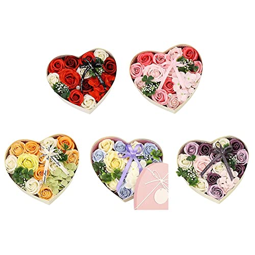 13 Pcs Scented Rose Bath Soap in Heart Gift Box H619