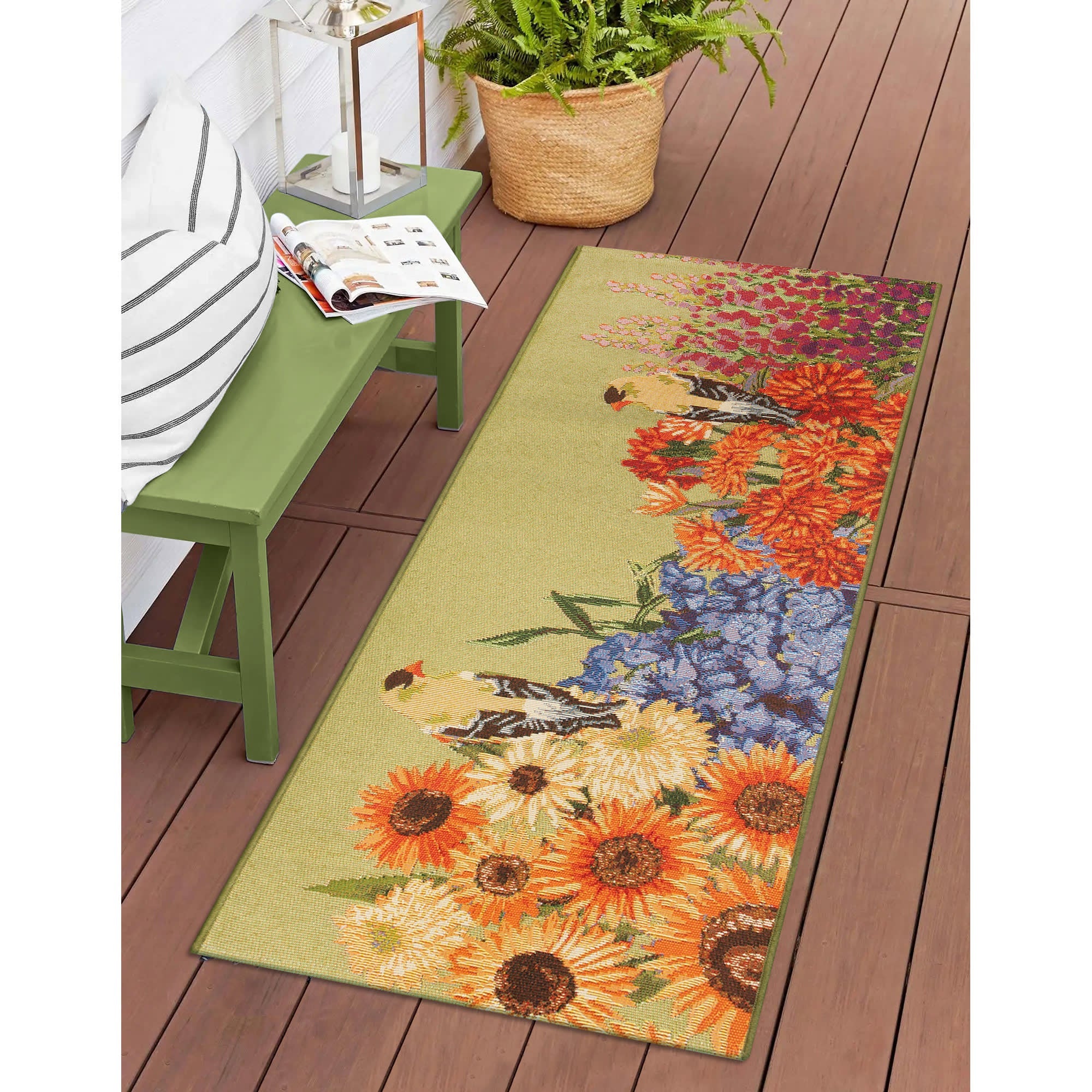 Esencia Garden Birds Indoor Outdoor Mat
