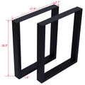 Set of 2 Square Metal Table Legs 28" Z957639