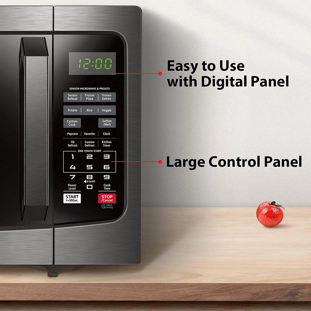 Black Stainless Steel 1.2 Cu. ft Microwave Oven (Refurbished) V24664
