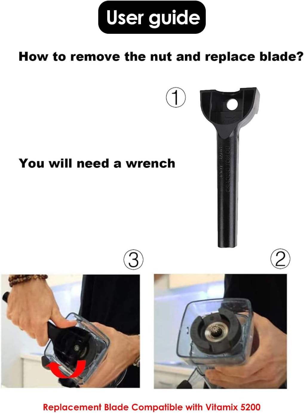 Stainless Steel Blender Replacement Parts B628