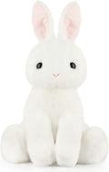 Off White Stuffed Animals Plush Toys with Pink Ears O9650