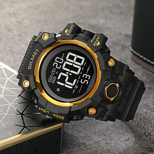 Large Face Digital Sports Watch with LED Backlight P96477
