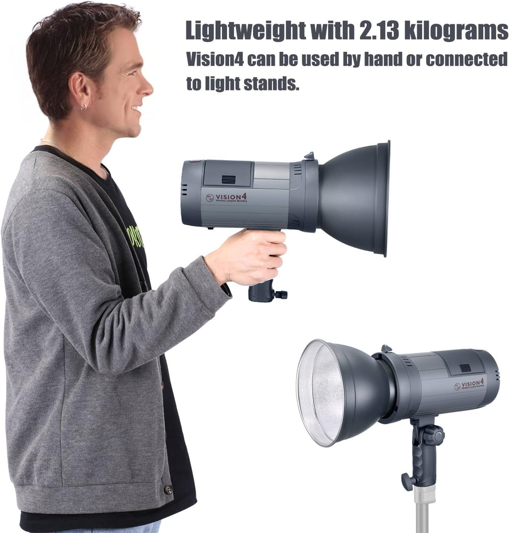 600W Battery Powered Outdoor Studio Flash Strobe Lighting Kit with Translucent White Umbrella and Rectangular Softbox U59043