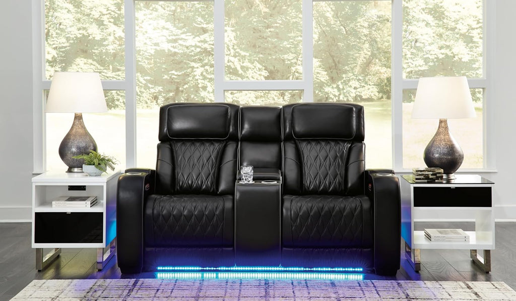 Black Power Reclining Loveseat Z41901