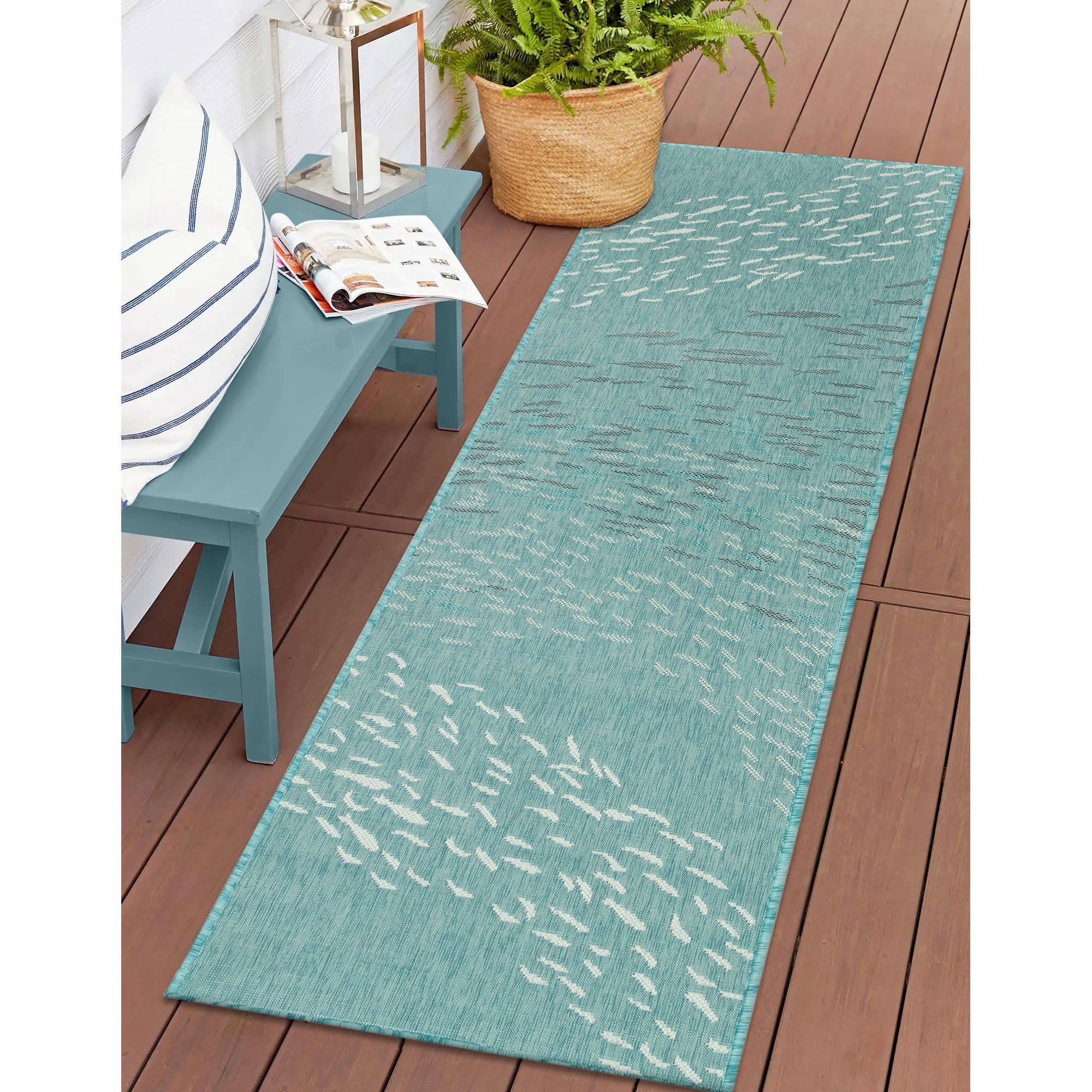 Carmel School Of Fish Indoor Outdoor Area Rug