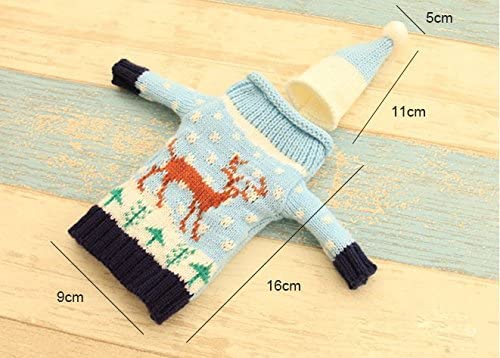 4 Pack Christmas Wine Bottle Covers and Hats Kit J708