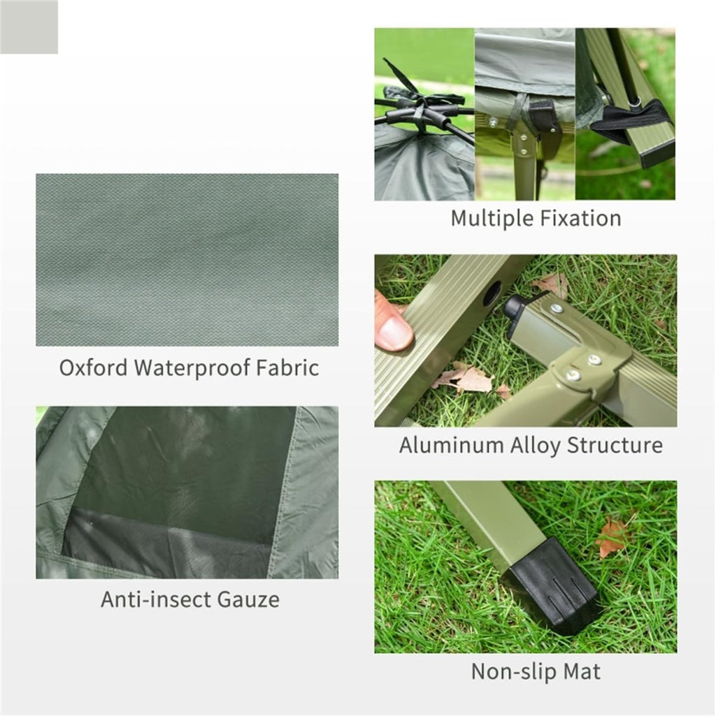 Elevated Tent Camping Cot with Sleeping Bag C5054