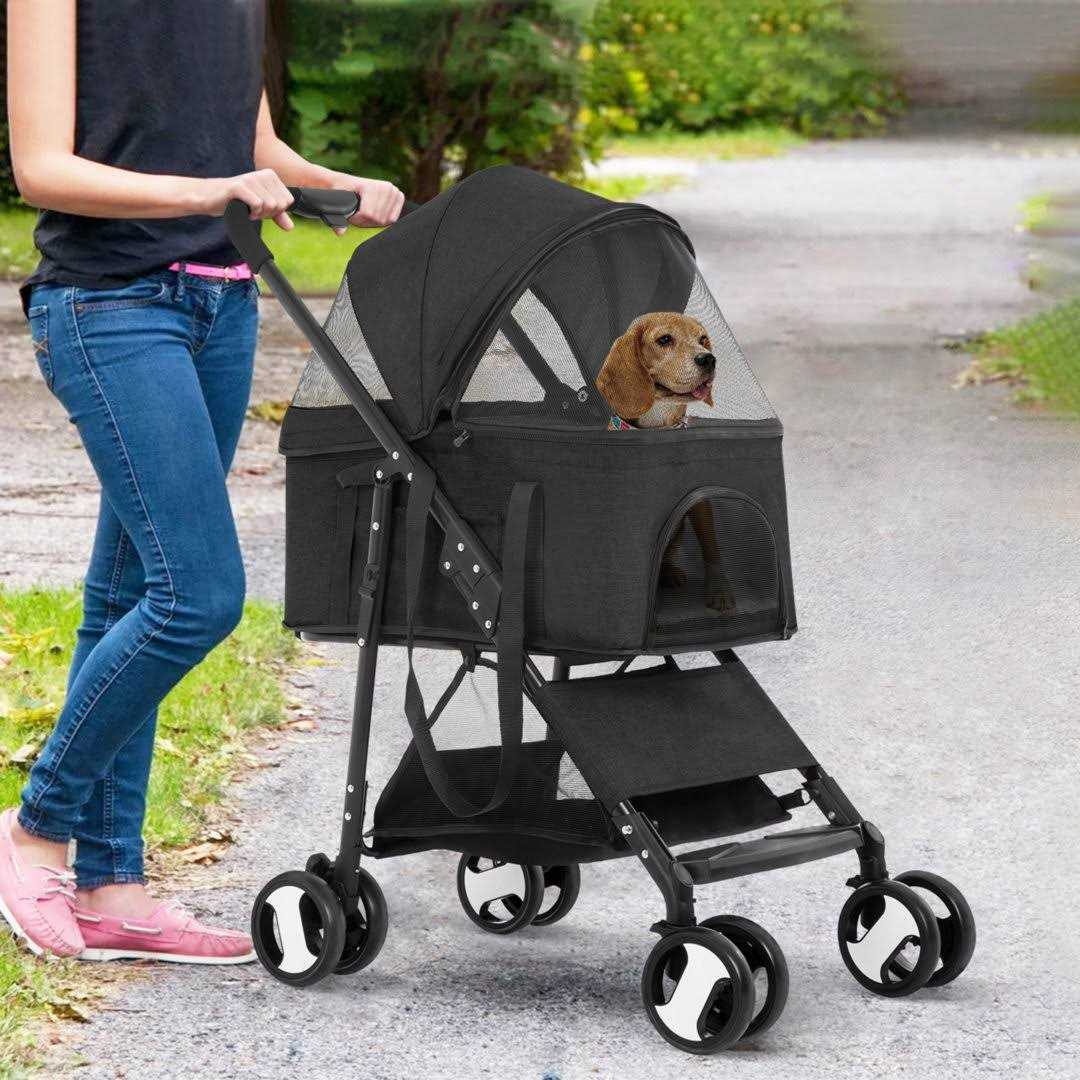 3-in-1 Pet Stroller with Detachable Carrier B82650