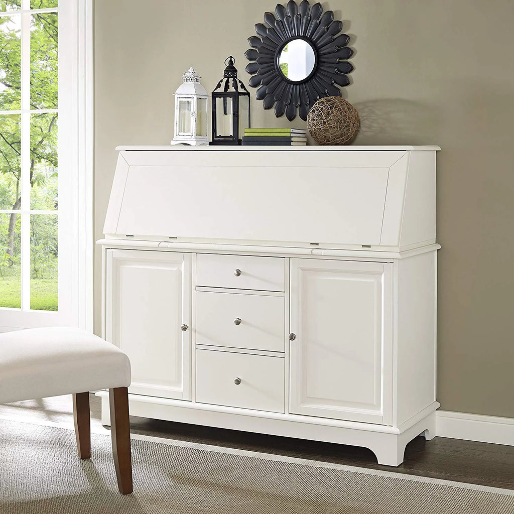 White Secretary Desk D844