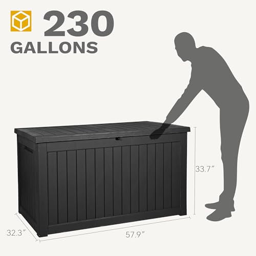 120 Gallon Black Resin Outdoor Storage Box F17091
