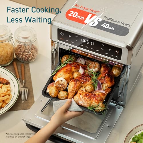 11-in-1 Air Fryer Oven, 13Qt with Rotisserie, 6 Accessories N4205