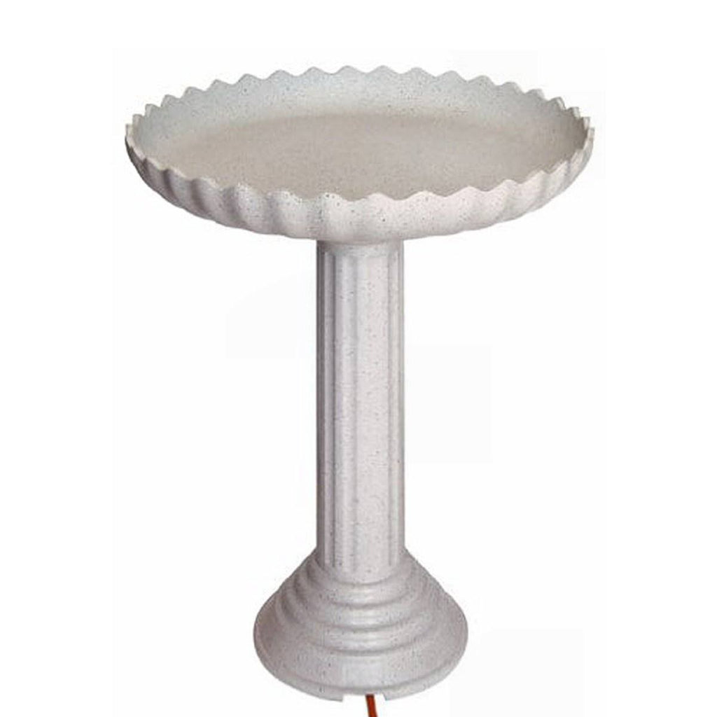 Scalloped Birdbath and Pedestal Combo Z2876