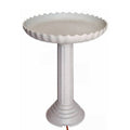 Scalloped Birdbath and Pedestal Combo Z2876