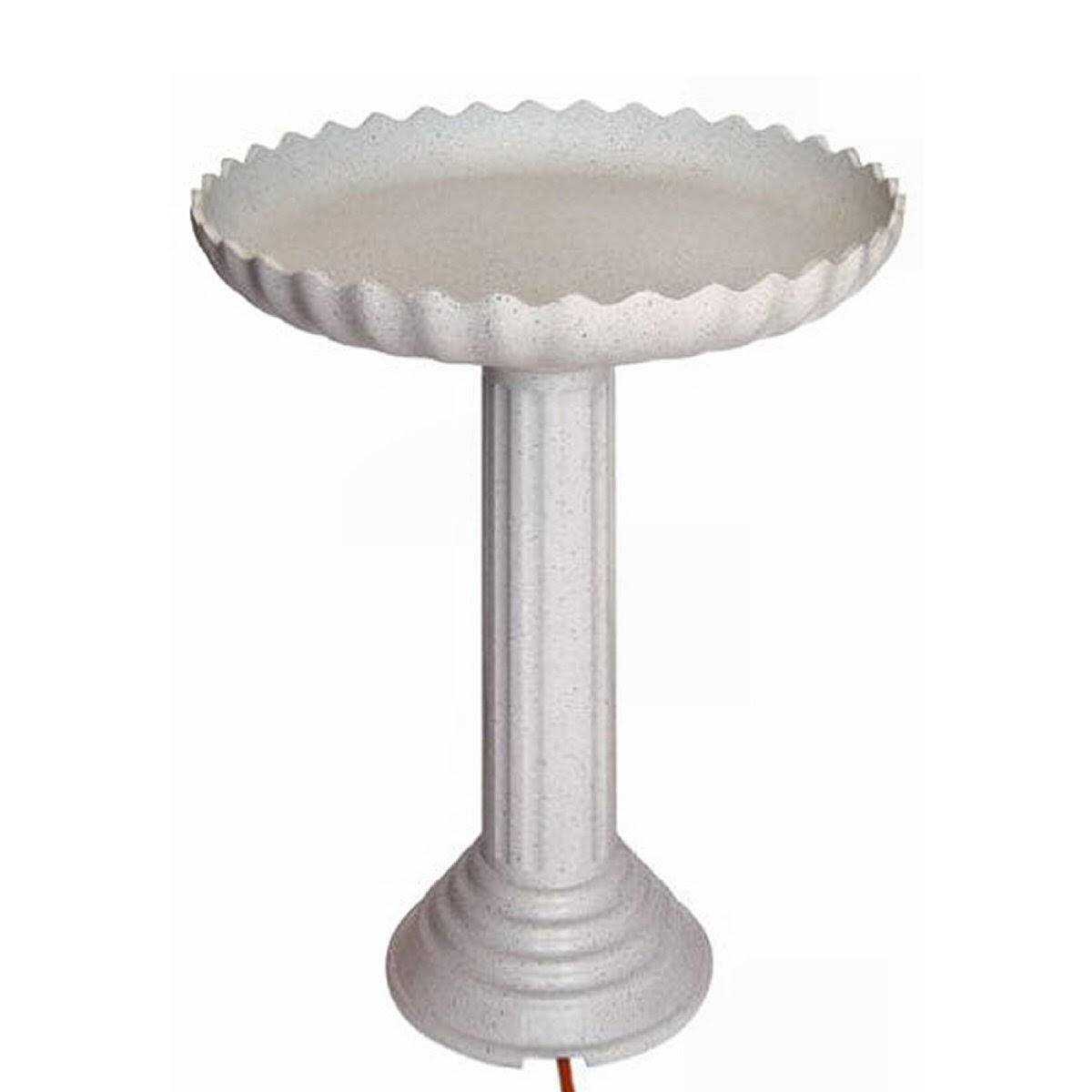 Scalloped Birdbath and Pedestal Combo Z2876