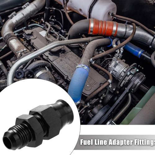 Aluminum Alloy Black Anodized 3/8" Straight Compression Fitting Adapter V842