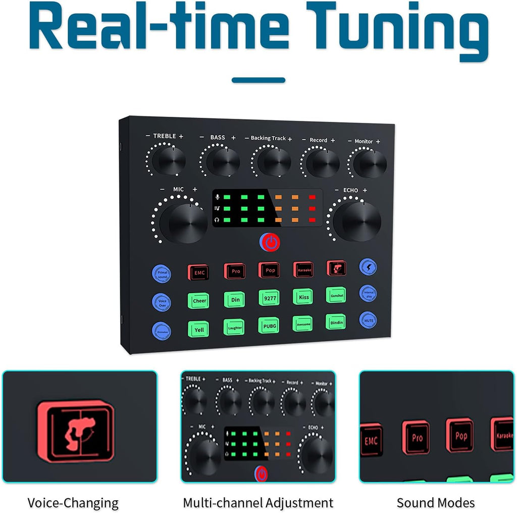 Audio Interface with DJ Mixer and Studio Broadcast Microphone Pack of 2 S2711