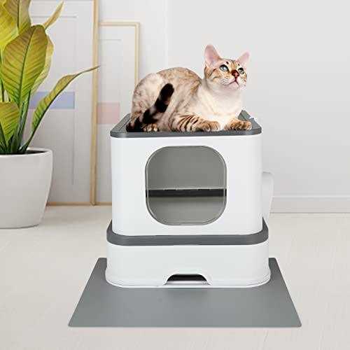 Large Top Entry Cat Litter Box with Lid H4213