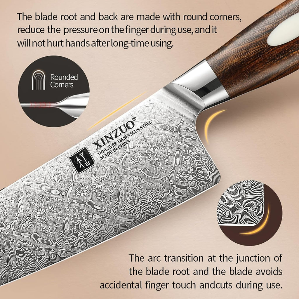 5-Piece Damascus Steel Knife Set K192669