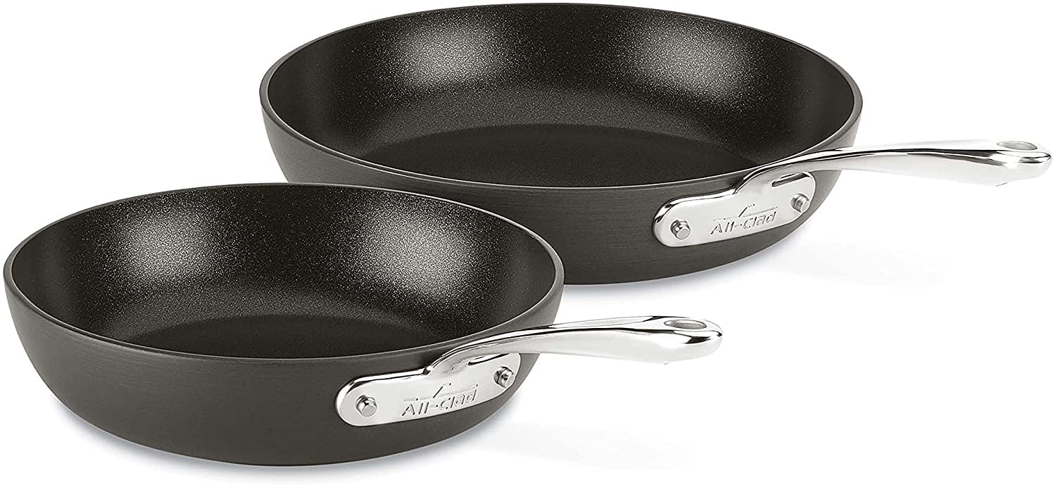Hard Anodized Nonstick Fry Pan Set, 8.5 & 10.5 inch F489574