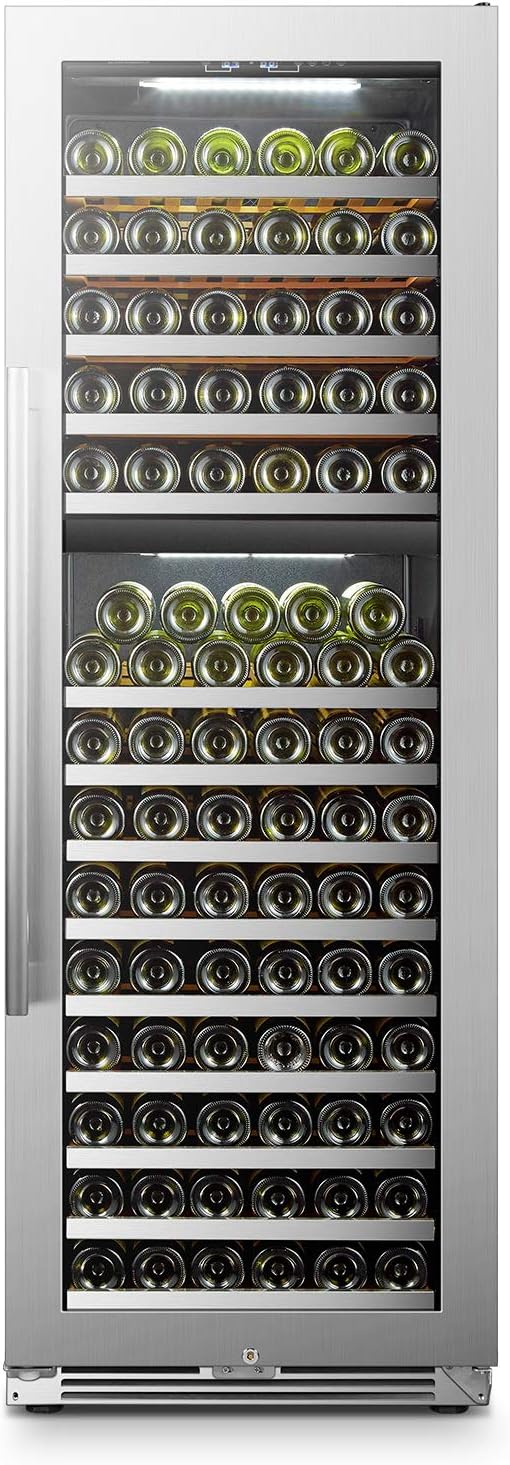 153 Bottle Built-in Dual Zone Stainless Steel Wine Cooler M48695