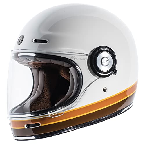 Fiberglass Retro Full Face Motorcycle Helmet D7371