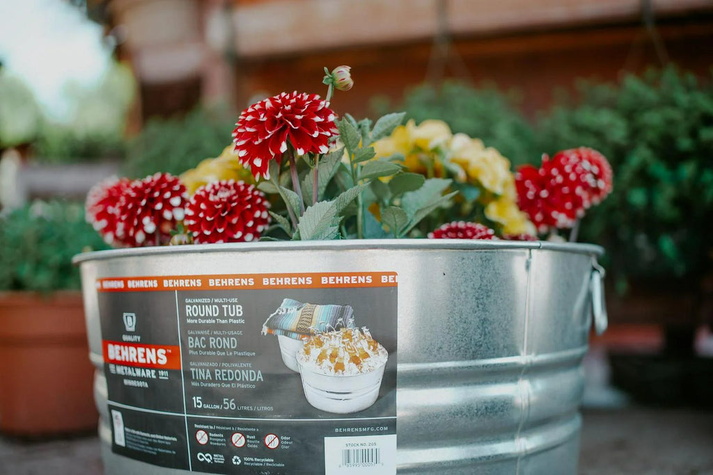 17 gal. Galvanized Steel Round Tub R38893