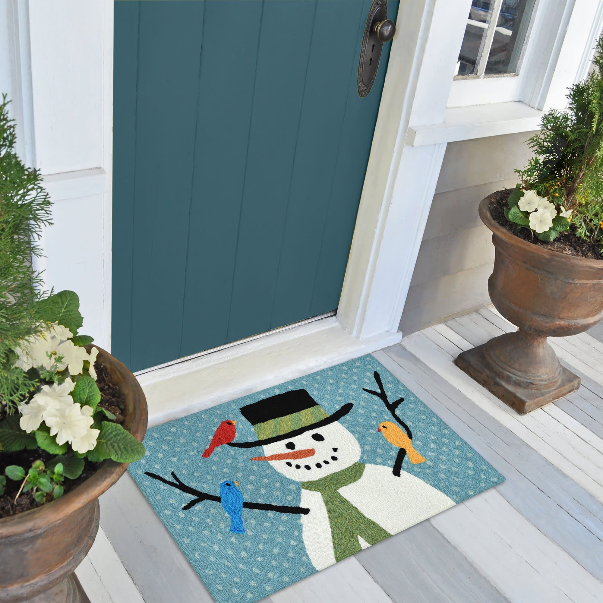 Frontporch Snowman And Friends Indoor Outdoor Mat