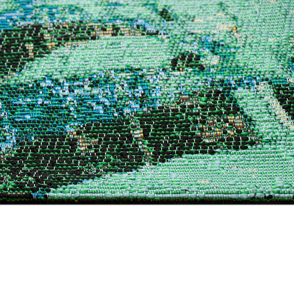 Marina Leaves Indoor Outdoor Area Rug