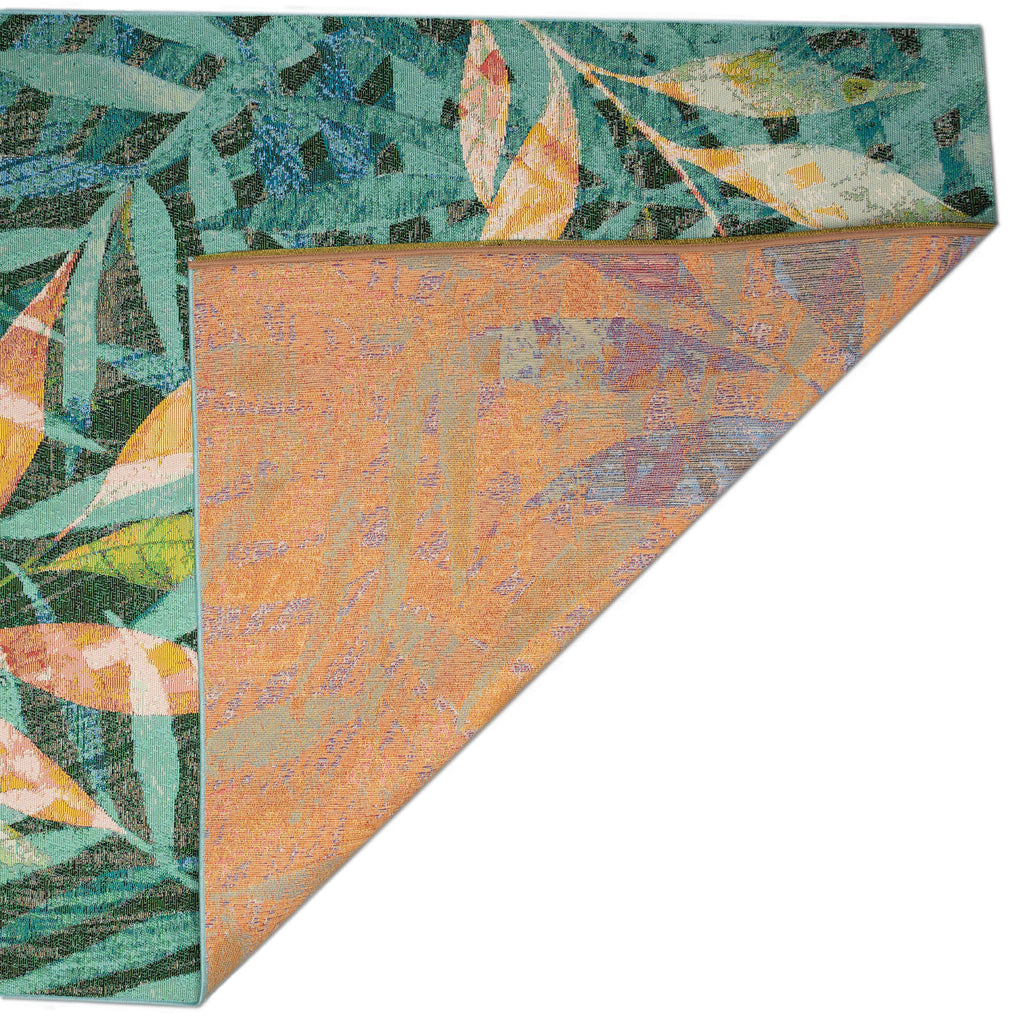 Marina Leaves Indoor Outdoor Area Rug