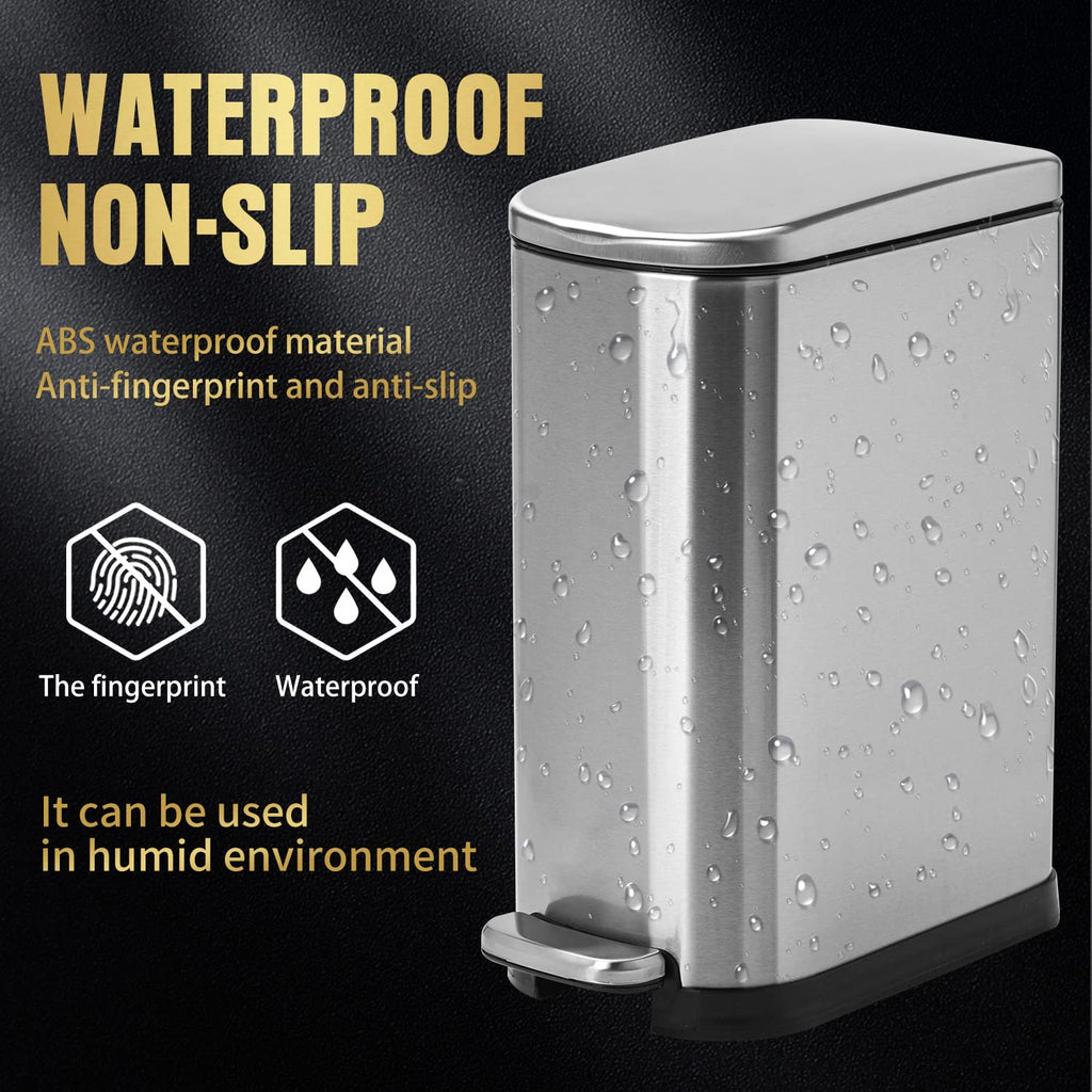 Stainless Steel Step Trash Can 10L Q823