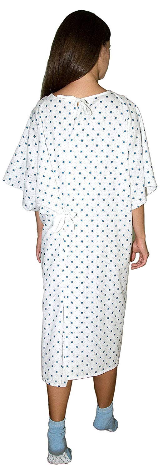 4 Pack Hospital Gowns with Back Ties C4117