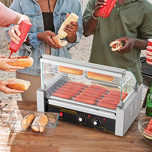 12 Hot Dog Capacity 5 Rollers Stainless Steel Hot Dog Roller M439