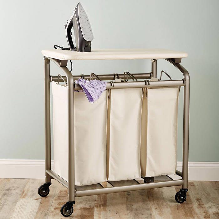 3-Bag Laundry Sorter with Folding Table X320669