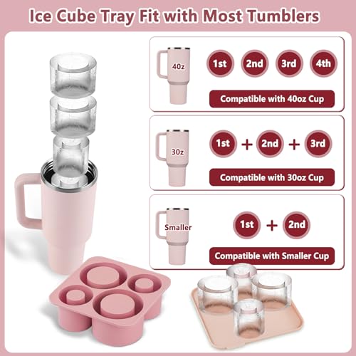 4 Pcs Silicone Hollow Cylinder Ice Mold O728