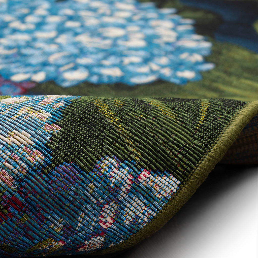 Marina Hydrangea Blooms Indoor Outdoor Area Rug