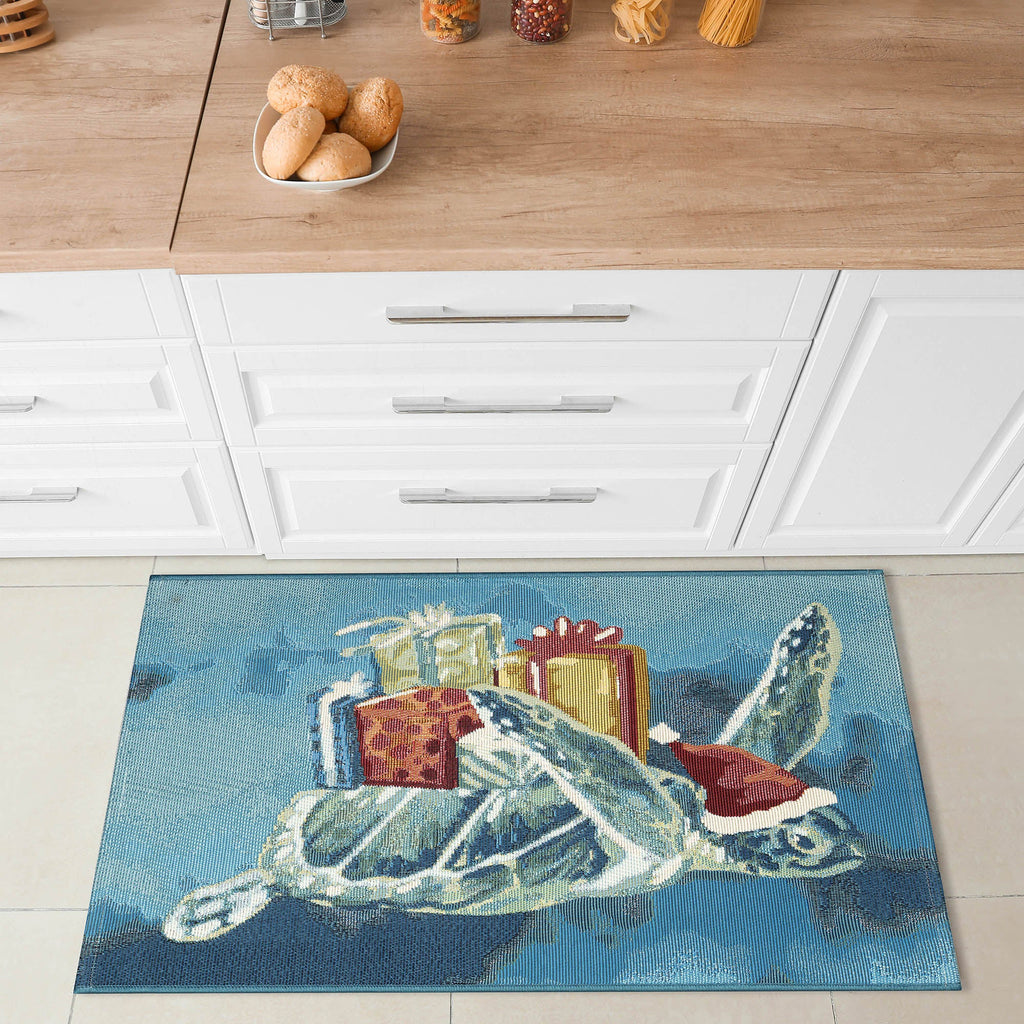 Esencia Santa Seaturtle Indoor Outdoor Mat