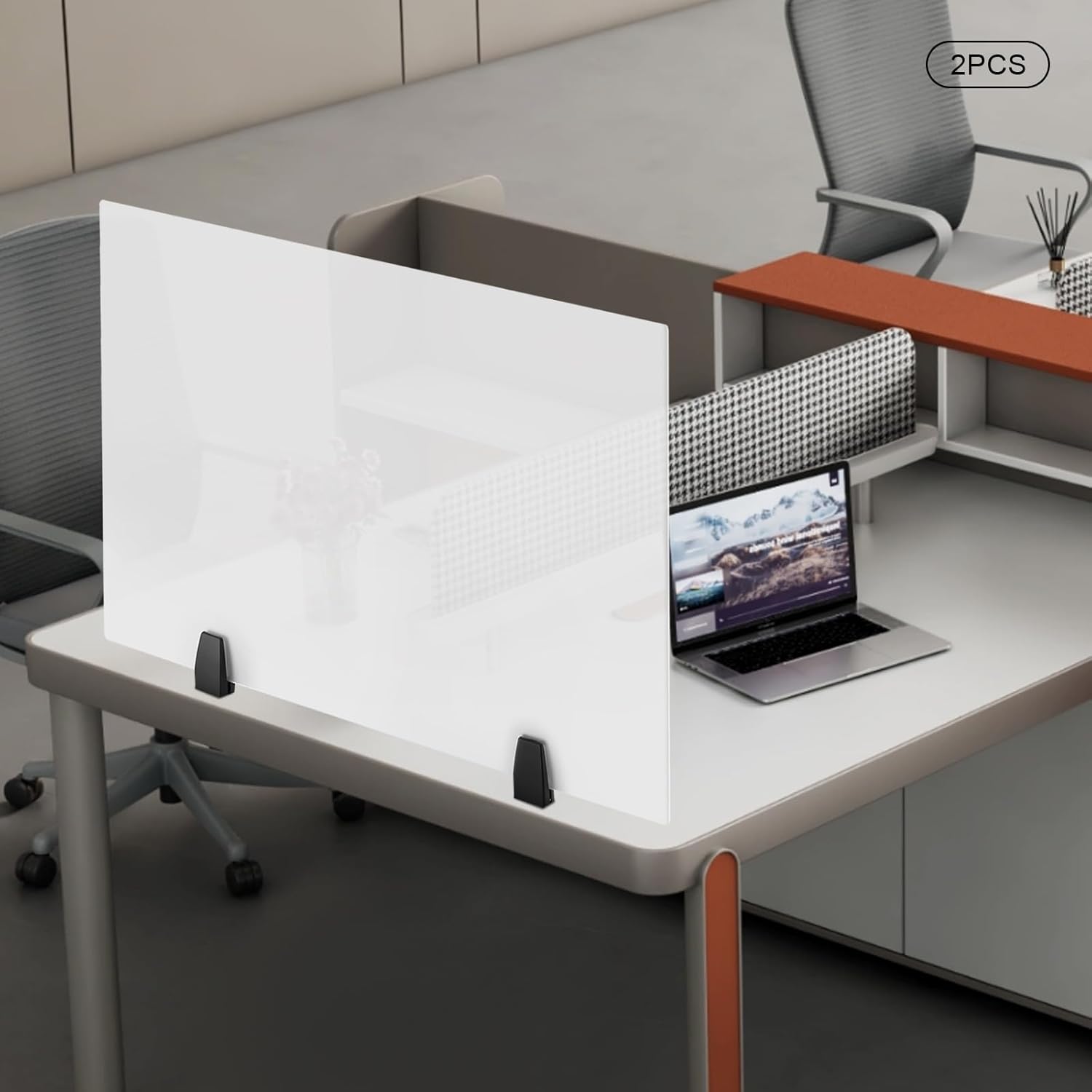2PCS Acrylic Desk Dividers, 30 x 18 inch I4739