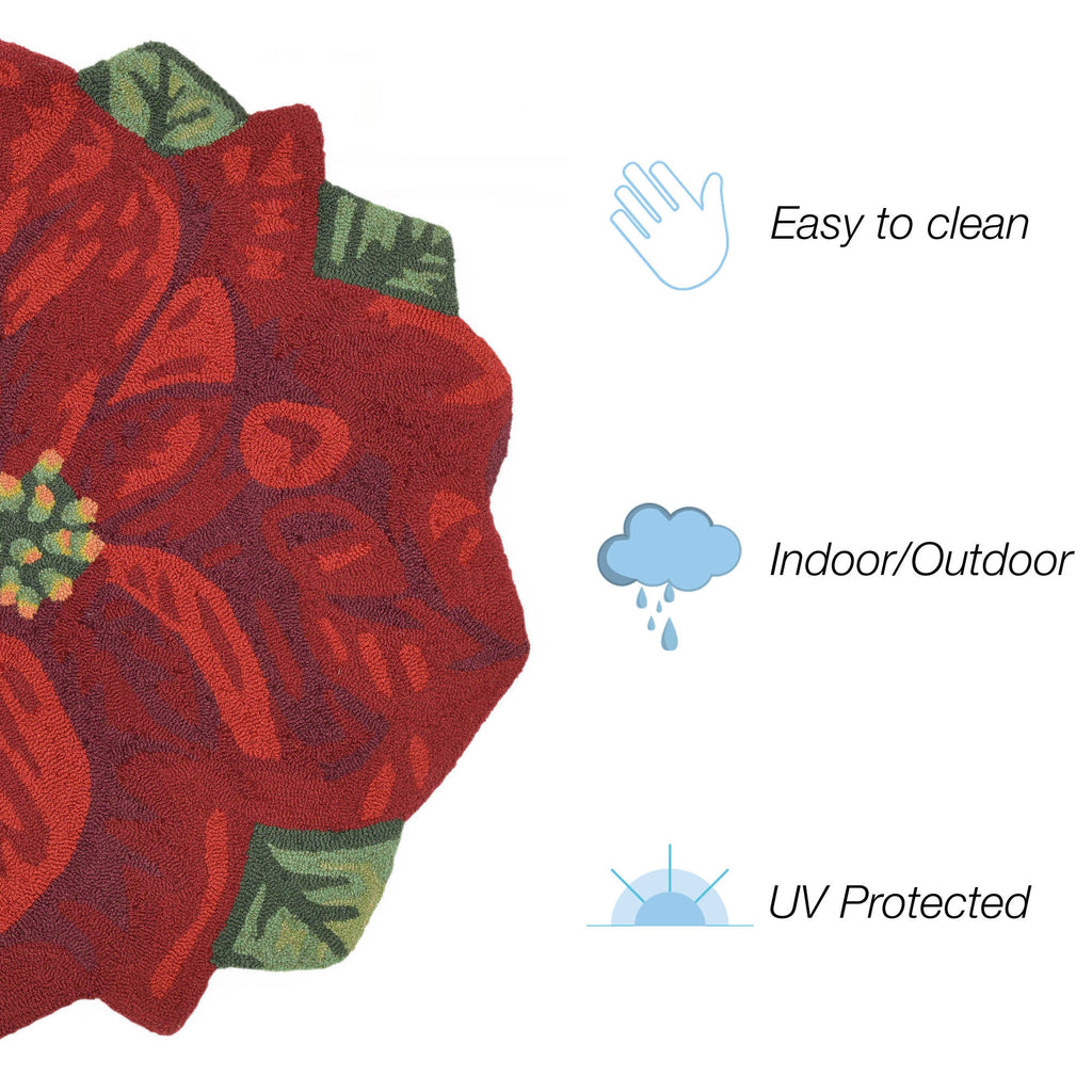 Frontporch Poinsettia Indoor Outdoor Mat