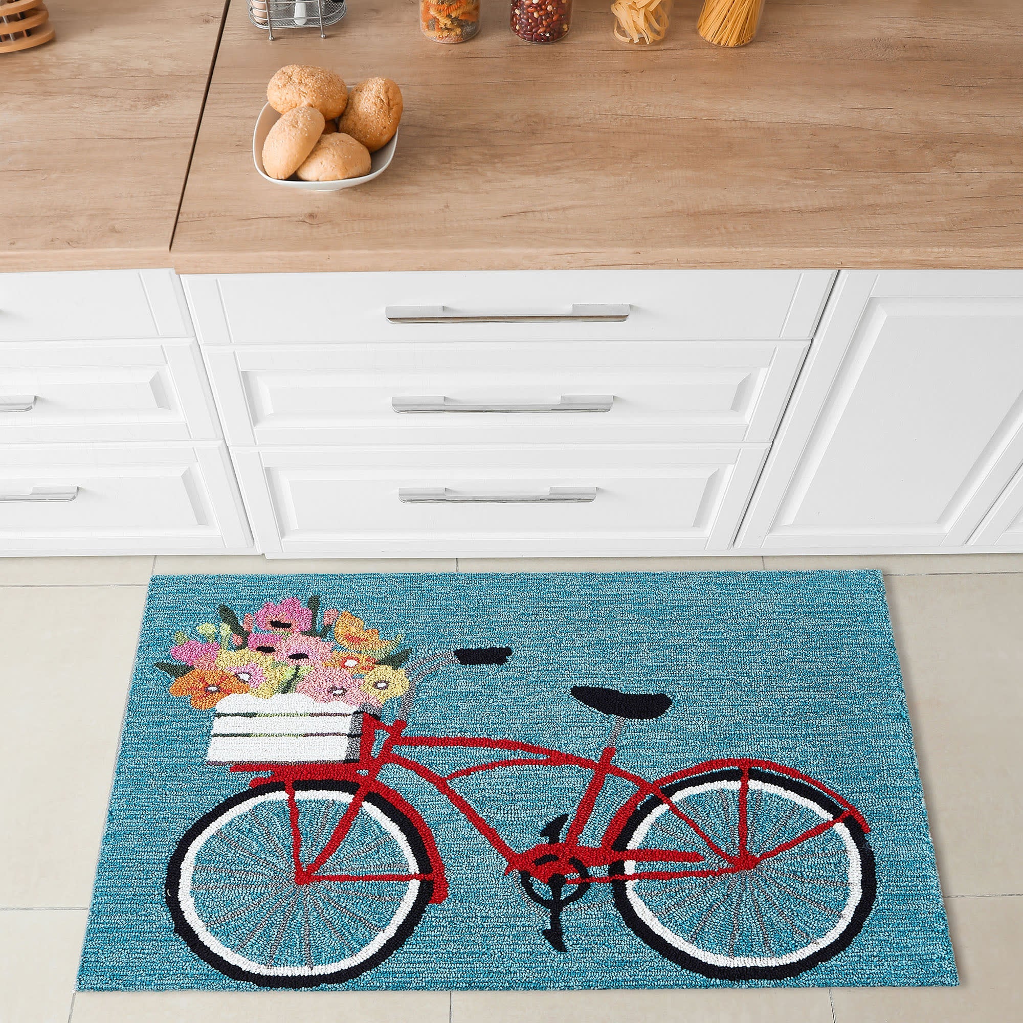Frontporch Bike Ride Indoor Outdoor Mat